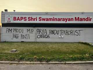 Hindu temple in Canada vandalised by anti-India graffiti amid rising extremist activities