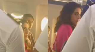 Sara Ali Khan gets angry at air hostess in a plane; watch viral video