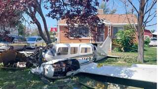 VIDEO: Plane crashes in front lawn of a house in Utah, neighbours say felt like 'explosion'