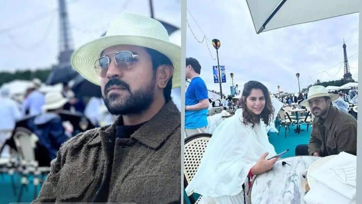 Ram Charan attend Paris Olympics opening ceremony with family Ram Charan attend Paris Olympics opening ceremony with family