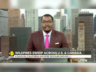 Scores of wildfires scorches swaths of land across US and Canada