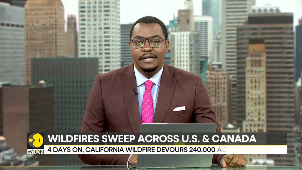 Scores of wildfires scorches swaths of land across US and Canada