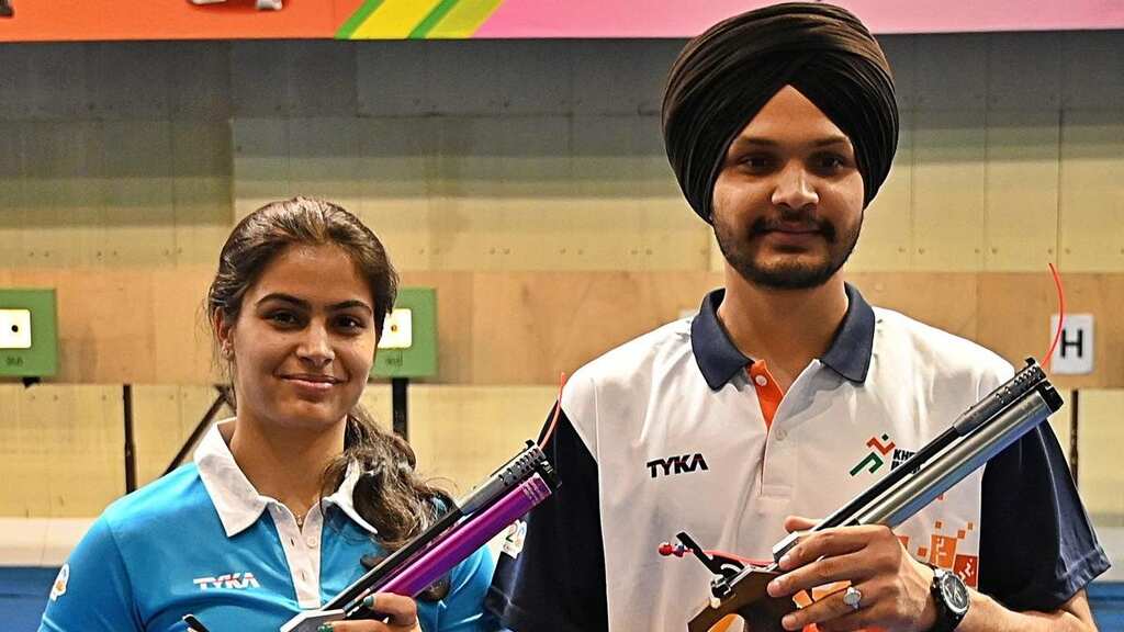 Paris Olympics 2024: India's Manu Bhaker-Sarabjot Singh clinch bronze medal in mixed 10m air pistol event