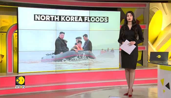 North Korea flooding: Kim Jong-un surveys massive flooding