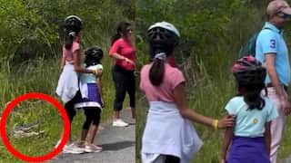 Shocking video shows parents making kids pose with alligator in US