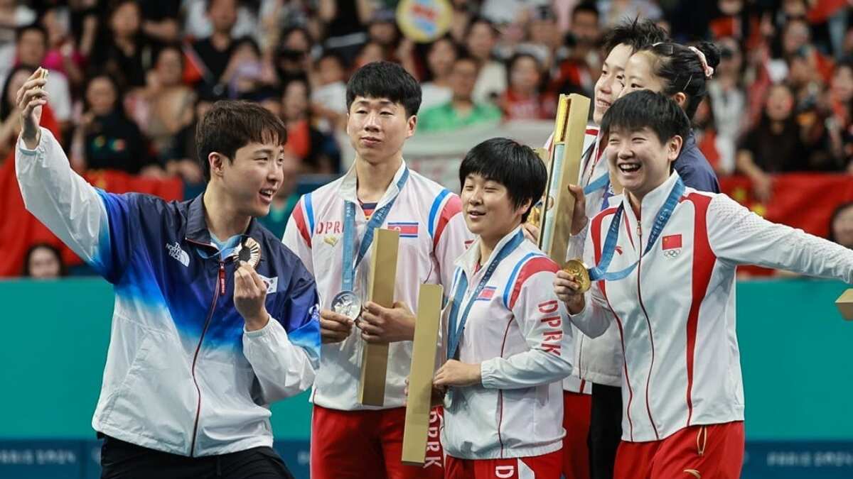 Paris Olympics 2024: North, South Korean athletes go viral for sharing selfie after medal ceremony