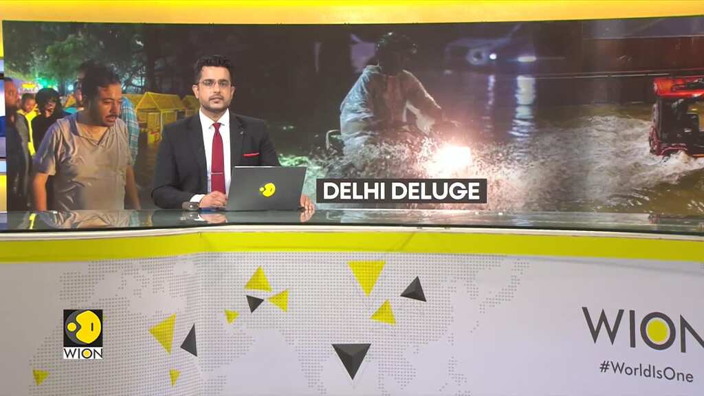India: Delhi-NCR receives heavy rainfall, IMD issues red alert
