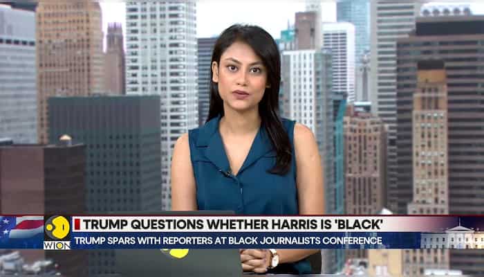 Trump spars with reporters at Black journalists conference
