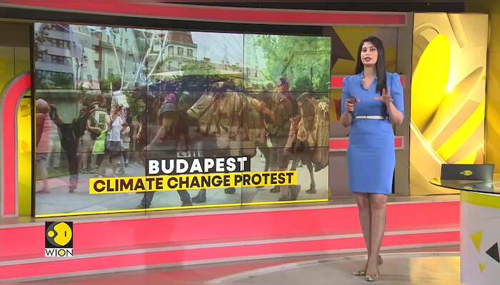 Budapest climate change protest: Protesters demand to retain excess rainwater