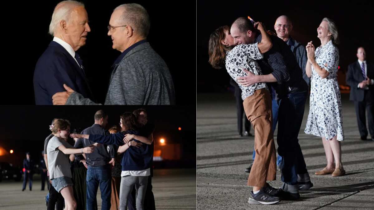 Freed Americans return home following historic prisoner swap; Biden, Harris greet them at airport Freed Americans return home following historic prisoner swap; Biden, Harris greet them at airport