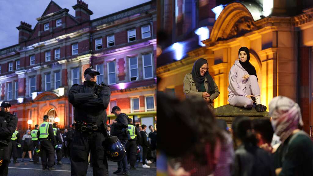 Sunderland riots: Police station torched, mosque surrounded by far-right mob - VIDEO