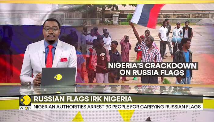 Nigeria Protests: Nigerian authorities arrest 90 people for carrying Russian flags
