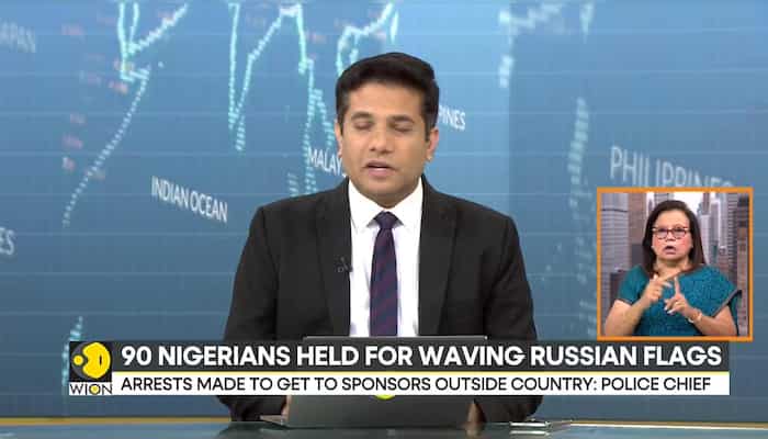 Nigerian authorities arrest 90 people for carrying Russian flags