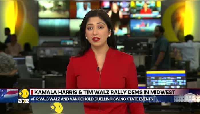 Kamala Harris and Tim Walz blitz through US swing states