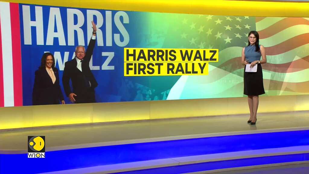 US Elections 2024: VP rivals Walz and Vance hold duelling swing state events