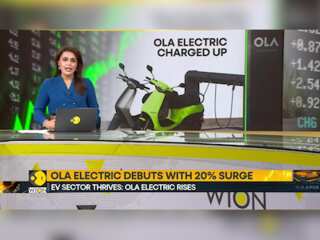 Ola electric debuts with 20% surge