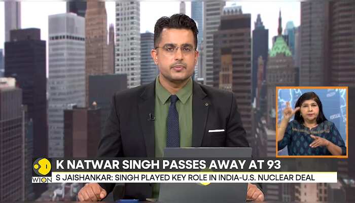 India's Former EAM K. Natwar Singh passes away, Jaishankar pays tribute