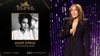 Miley Cyrus breaks into tears as she's honoured as youngest-ever Disney Legend at D23: Watch