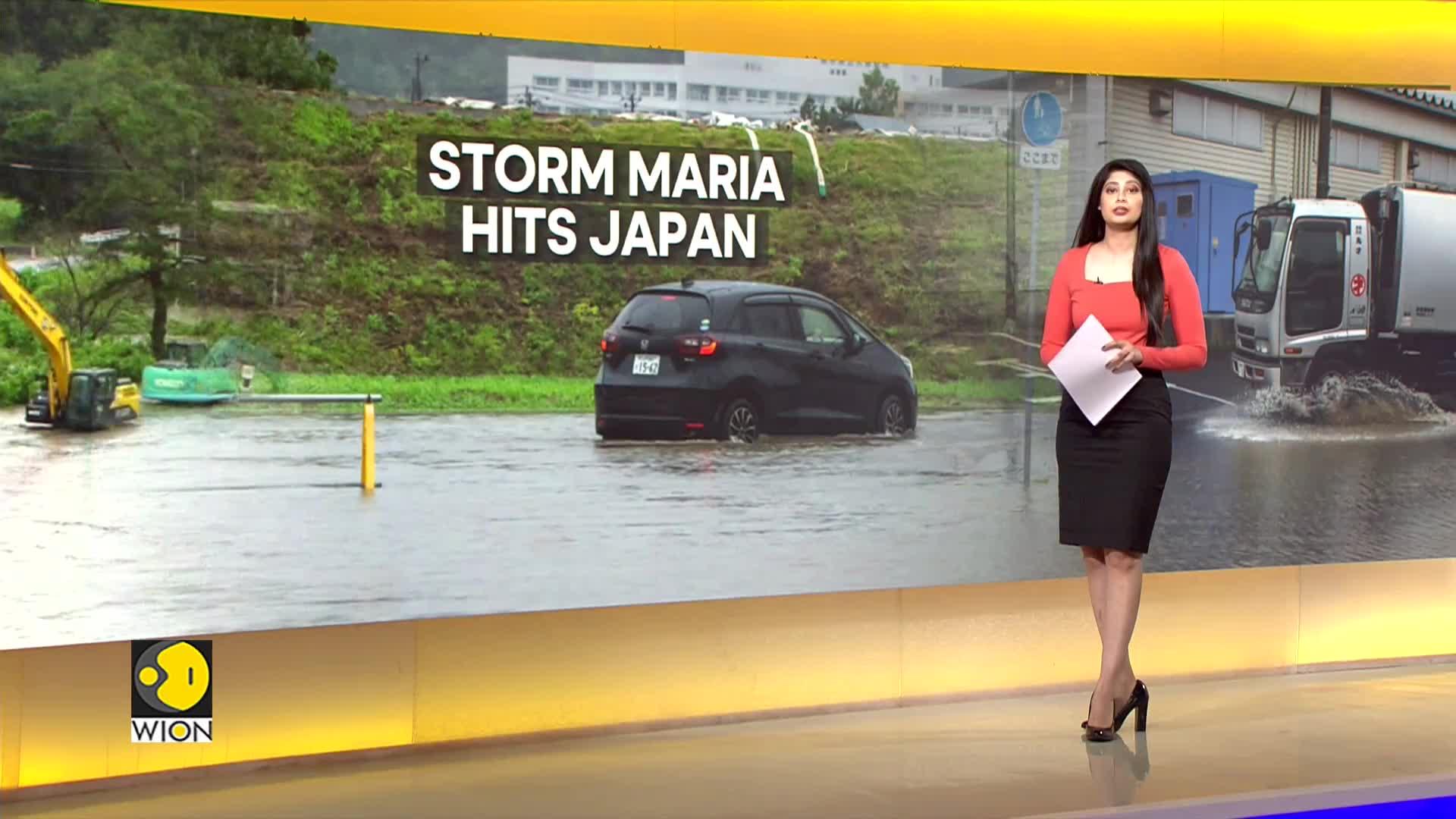 Tropical Storm Maria hits Japan with record rain, transport disrupted