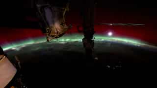 Watch: NASA astronaut captures mesmerising setting of Moon behind Earth amid auroras