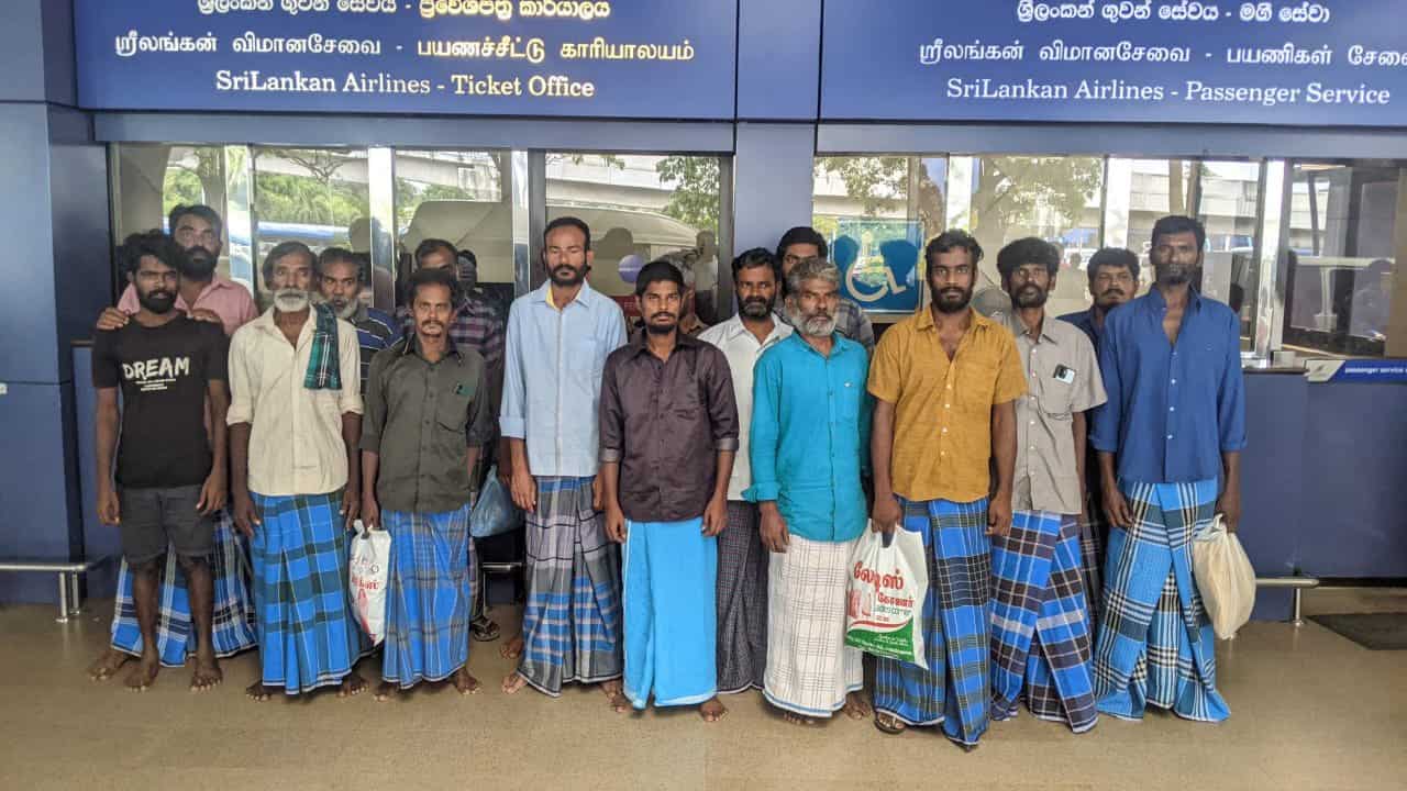 17 Indian fishermen repatriated from Sri Lanka
