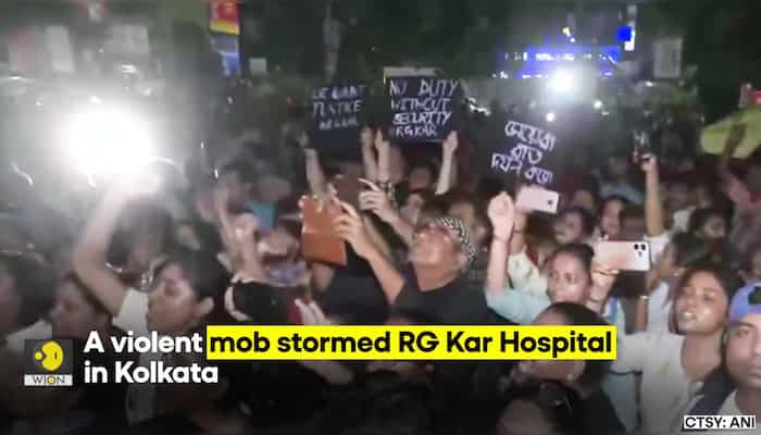 Kolkata Rape-Murder Case: Mob vandalise RG Kar hospital; stones pelted, tear gas fired