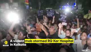 Kolkata Rape-Murder Case: Mob vandalise RG Kar hospital; stones pelted, tear gas fired