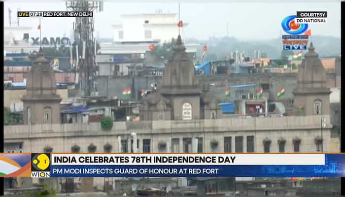 Independence Day 2024: Indian PM Modi inspects guard of honour at Red Fort