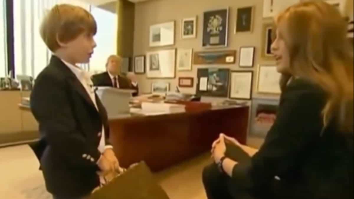 Donald Trump's 2006 born son Barron's Slovenian accent goes viral