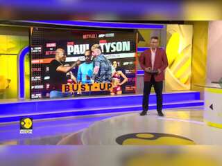 Shoving match at Tyson-Paul face-off