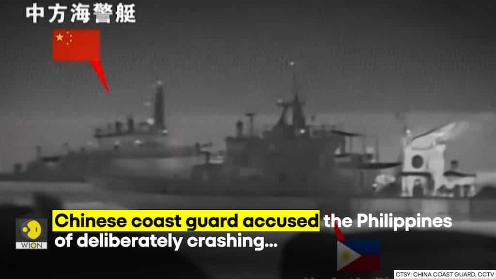 South China Sea Tensions: Chinese, & Philippine ships 'collide' in disputed  waters | WION Originals