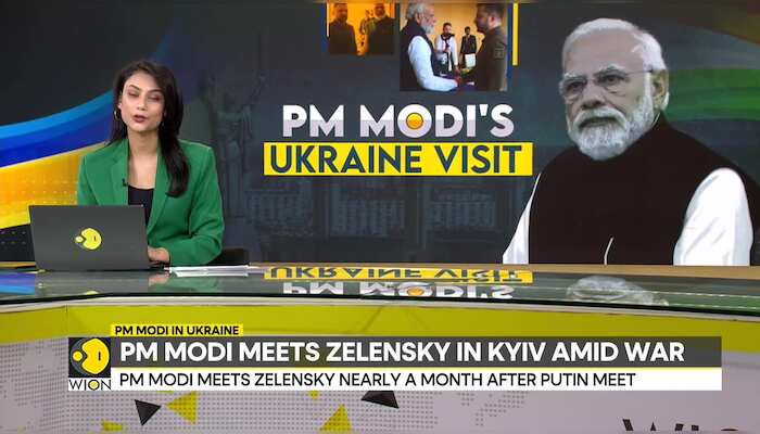 PM Modi in Ukraine: Indian PM meets with Indian diaspora, Zelensky in Kyiv amid war