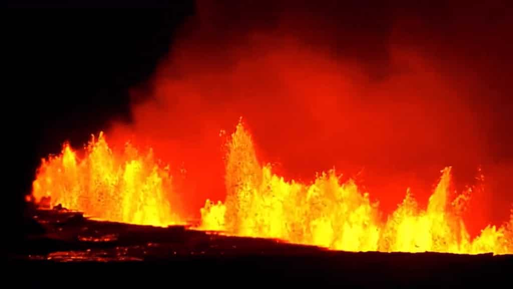 Watch: Iceland volcano spews hot lava into air in sixth eruption within eight months