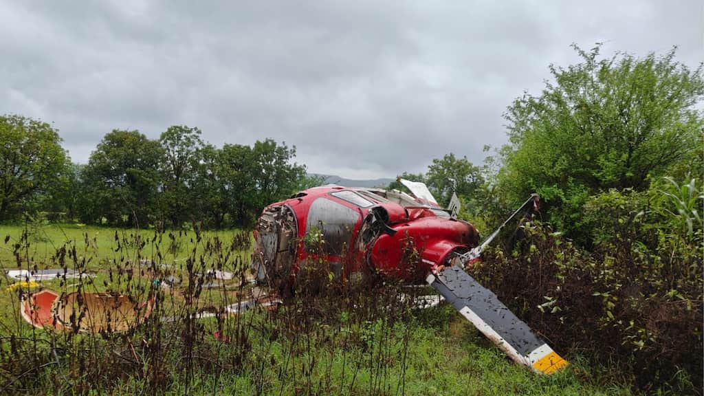 Private helicopter crashes near Pune: Captain injured, DGCA to investigate cause
