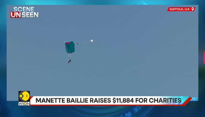 102-year-old Manette Baillie becomes Britain's oldest skydiver