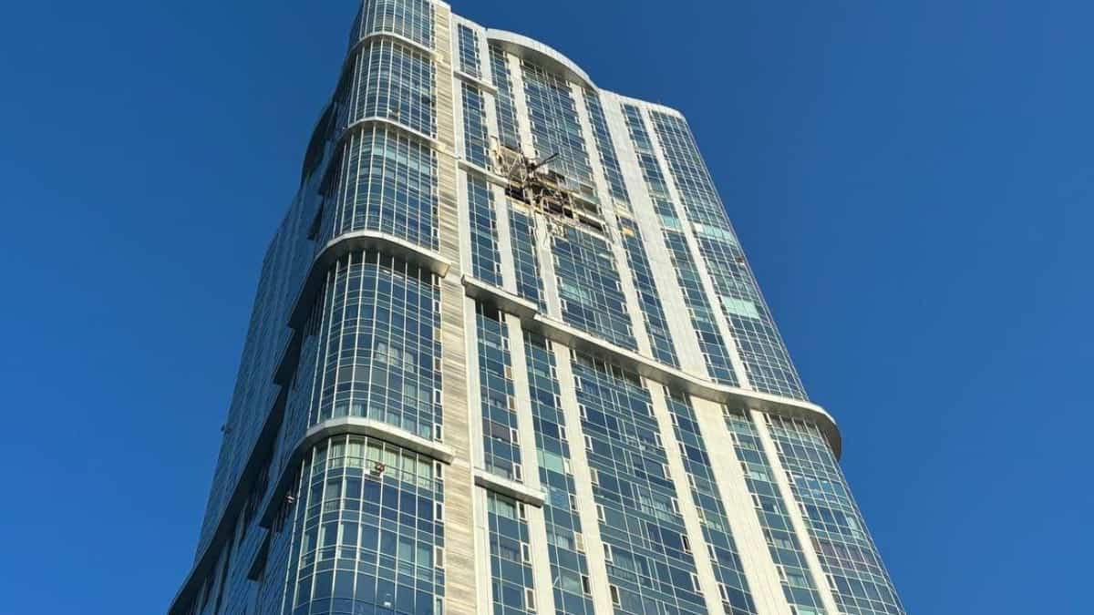 Video: Ukrainian drone hits Russian high-rise building, resembling 9/11 attack visuals Video: Ukrainian drone hits Russian high-rise building, resembling 9/11 attack visuals