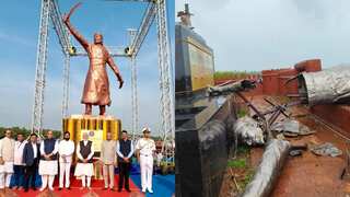 Maharashtra govt under fire after collapse of 35-foot Shivaji statue inaugurated by PM Modi last year