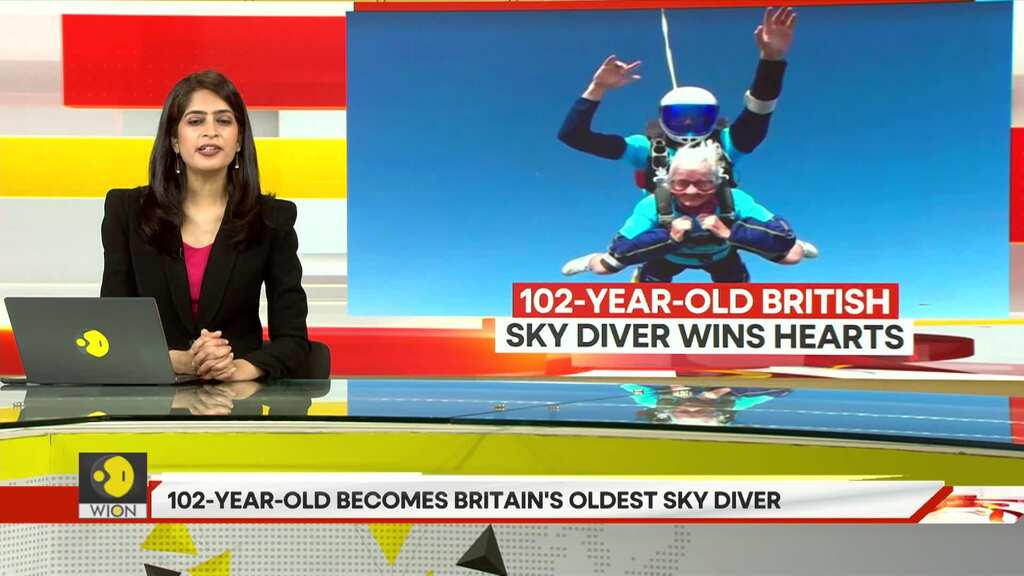 World War 2 veteran breaks British record for skydiving
