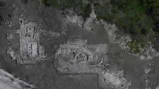 THIS ancient temple is of Maya's monstrous god of farts 'The Stinking One'. It has grisly leftovers like...