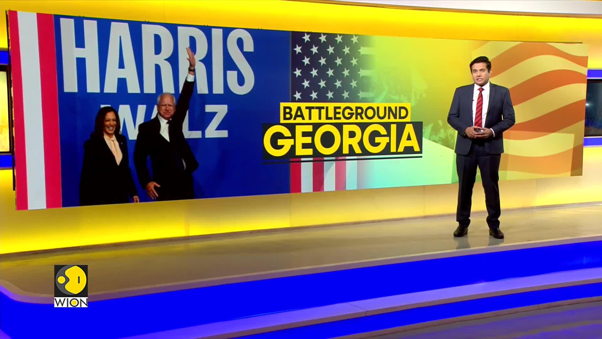 US Elections 2024: Democrat duo Kamala Harris, Tim Walz visit high school in Georgia