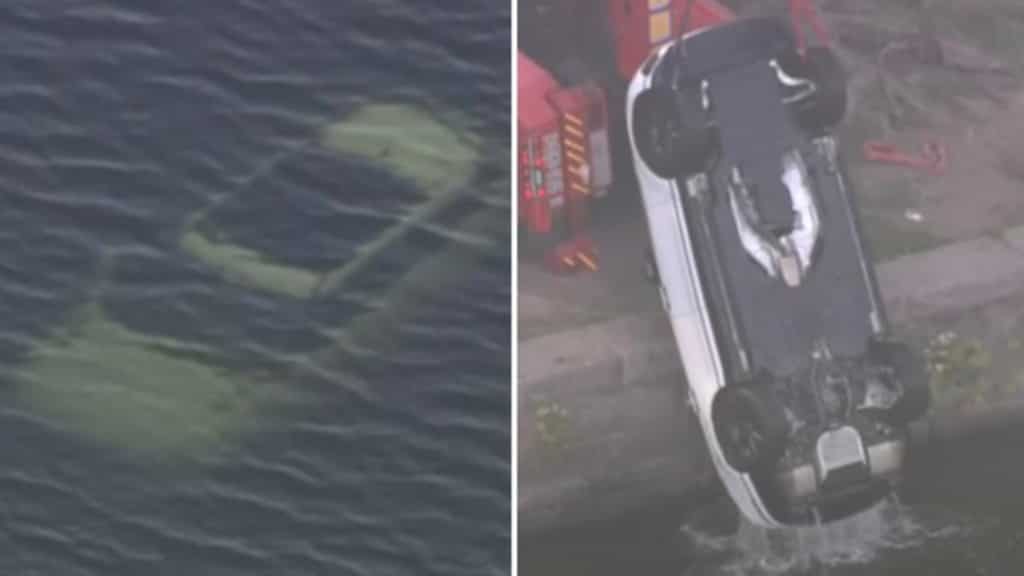 Couple 'getting intimate' in Range Rover accidentally hits gear stick, makes car fall into river