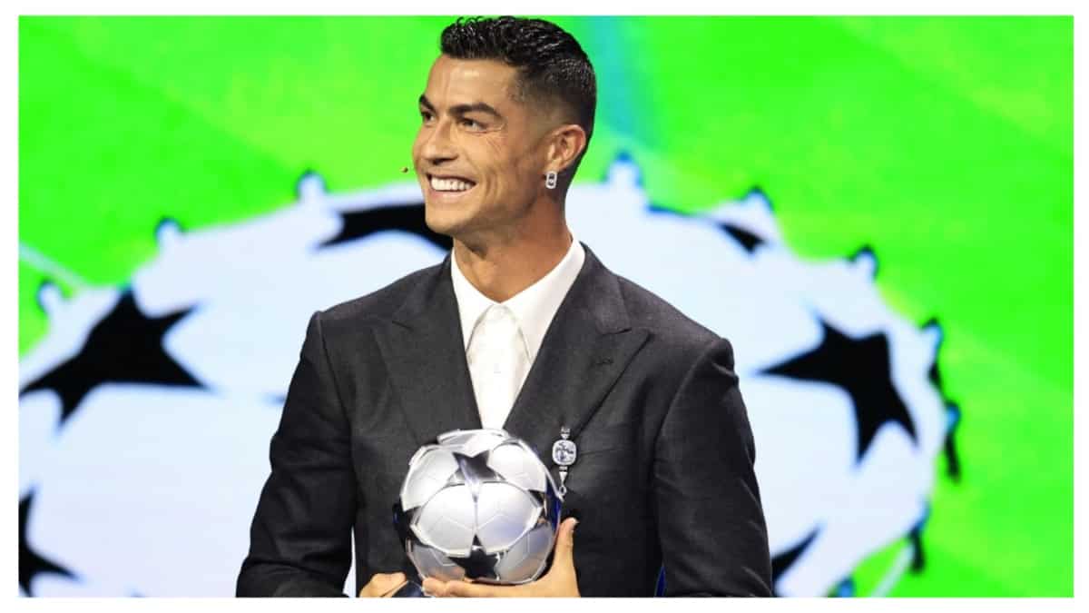 WATCH: Cristiano Ronaldo receives special Champions League top goal-scorer award by UEFA WATCH: Cristiano Ronaldo receives special Champions League top goal-scorer award by UEFA