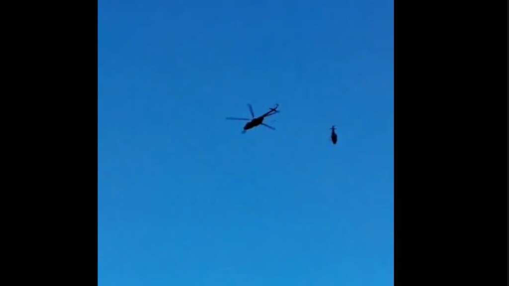 Watch: Helicopter being airlifted by MI-17 aircraft crashes in Uttarakhand's Kedarnath