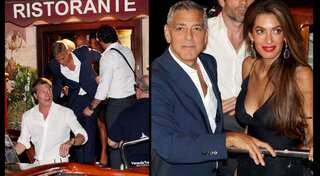 In pics: Brad Pitt, girlfriend Ines enjoy romantic double date with George Clooney, Amal in Venice