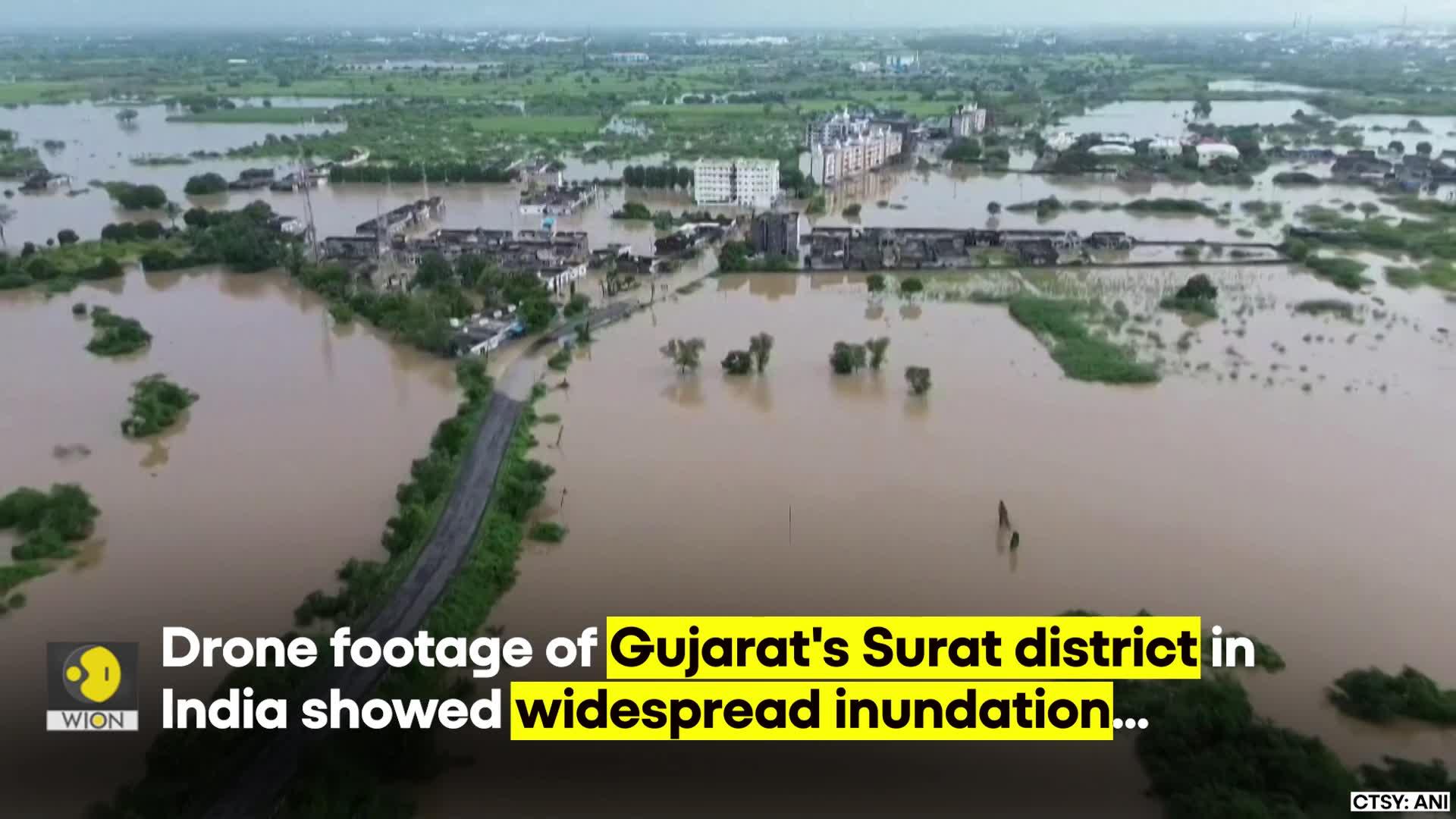 Gujarat Floods: Drone footage shows residential areas flooded in Gujarat, India
