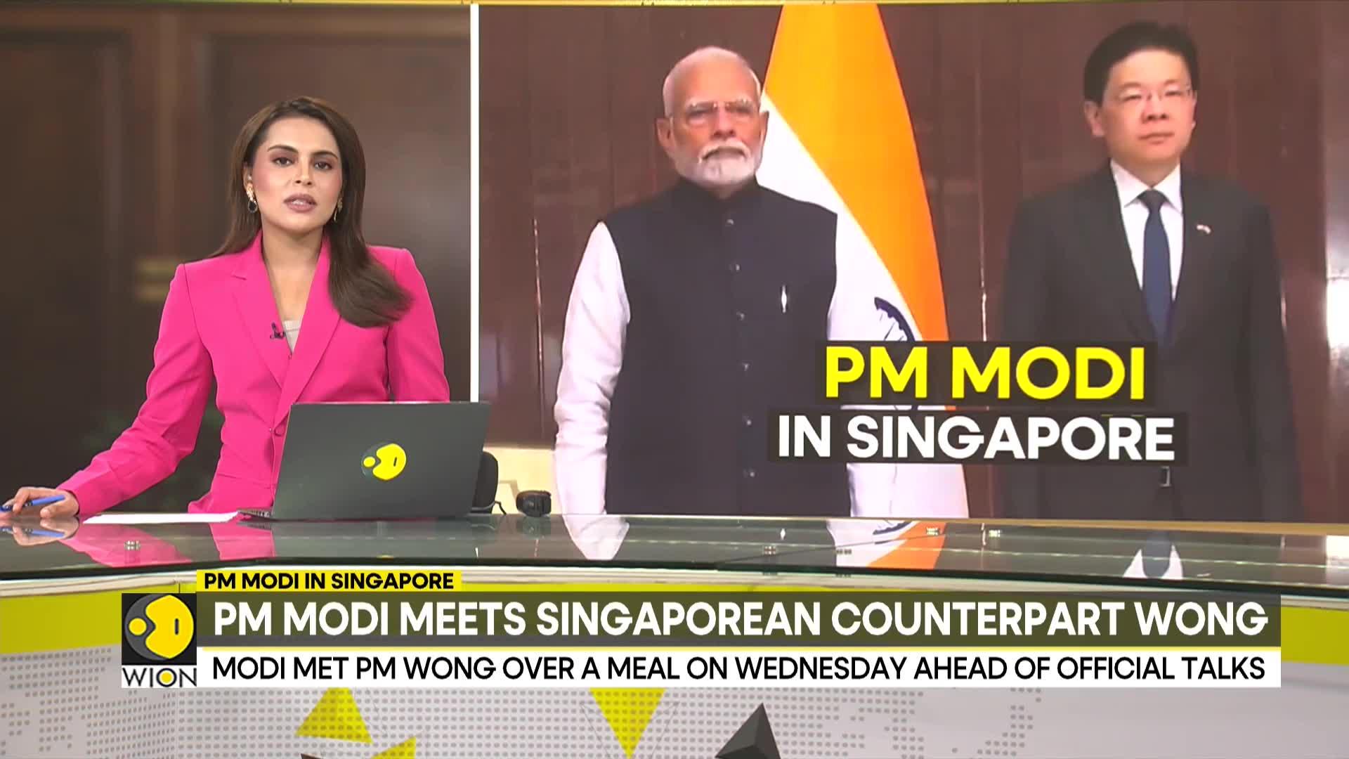 Indian PM Modi meets Singapore counterpart Lawrence Wong, 4 MoUs signed