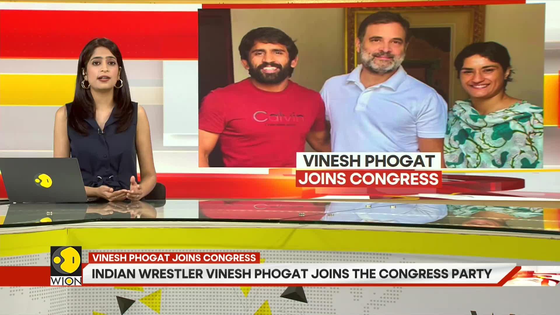 Indian wrestler Vinesh Phogat joins Congress