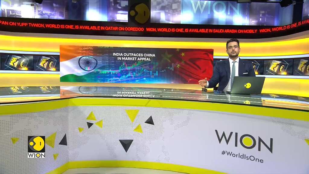 India tops emerging market index, surpassing China for the first time