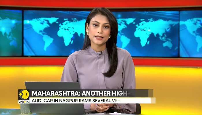 Maharashtra BJP Chief's son's Audi crashes into multiple vehicles