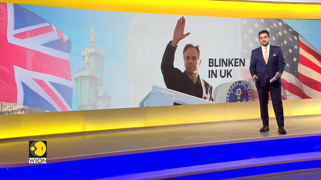 Antony Blinken arrives in the UK ahead of talks on Ukraine, Mideast